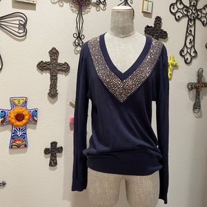Michael Kors Sweater Navy Blue XL
